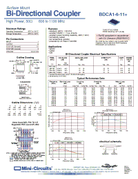 Datasheet BDCA1-6-11+ производства Mini-Circuits
